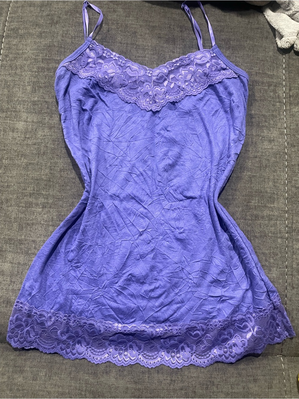 Purple Lace-Trim Camisole
